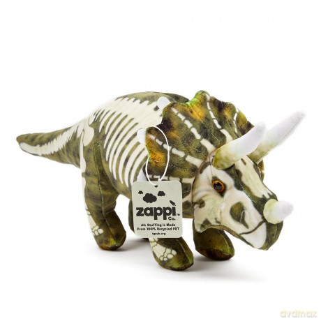 Zappi Co - Childrens Realistic Soft Cuddly Plush Toy Animal - Perfect Playtime Companions for Children with Lifelike Detail featured Tiktok (38cm Length) (Triceratops Dinosaur)