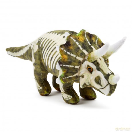 Zappi Co - Childrens Realistic Soft Cuddly Plush Toy Animal - Perfect Playtime Companions for Children with Lifelike Detail featured Tiktok (38cm Length) (Triceratops Dinosaur)