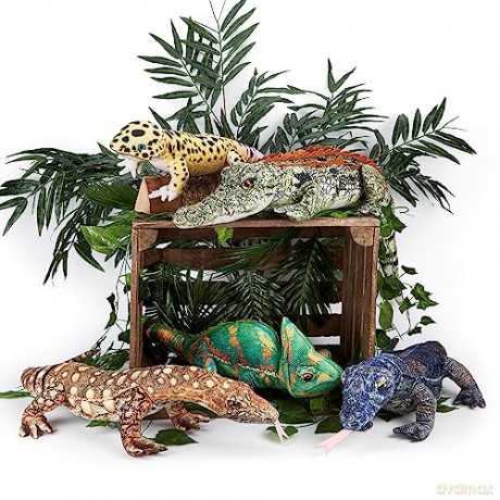 Zappi Co - Childrens Realistic Soft Cuddly Plush Toy Animal - Perfect Playtime Companions for Children with Lifelike Detail featured Tiktok (55cm Length) (Chameleon Green)