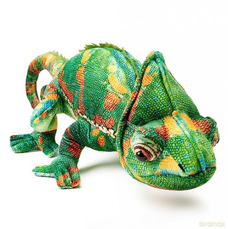 Zappi Co - Childrens Realistic Soft Cuddly Plush Toy Animal - Perfect Playtime Companions for Children with Lifelike Detail featured Tiktok (55cm Length) (Chameleon Green)