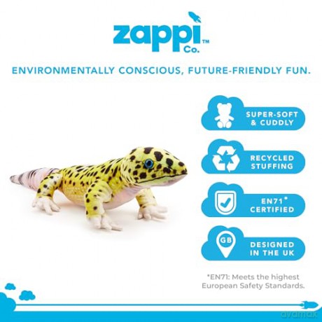 Zappi Co - Childrens Realistic Soft Cuddly Plush Toy Animal - Perfect Playtime Companions for Children with Lifelike Detail featured Tiktok (65cm Length) (Leopard Gecko)