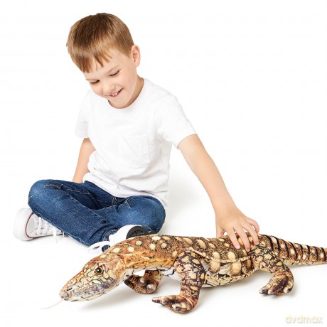 Zappi Co - Childrens Realistic Soft Cuddly Plush Toy Animal - Perfect Playtime Companions for Children with Lifelike Detail featured Tiktok (95cm Length) (Monitor Lizard)