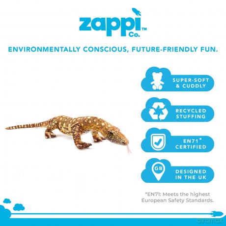 Zappi Co - Childrens Realistic Soft Cuddly Plush Toy Animal - Perfect Playtime Companions for Children with Lifelike Detail featured Tiktok (95cm Length) (Monitor Lizard)