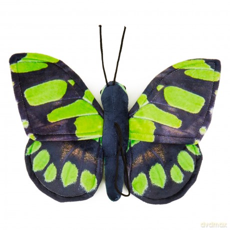 Zappi Co 100% Recycled Plush Malachite Butterfly Toy (28.5cm Width) Stuffed Soft Cuddly Eco Friendly animals Collection For New Born Child First kid