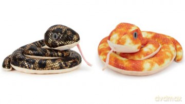 Zappi Co 2 set Childrens Stuffed Soft Cuddly Plush Snake Toy-Part of Safari Animals Collection, Perfect for Kids (50cm) (1 x Anaconda + 1 x Python Snakes)