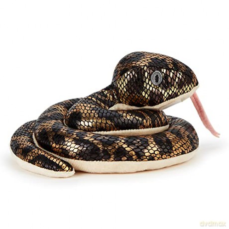 Zappi Co 2 set Childrens Stuffed Soft Cuddly Plush Snake Toy-Part of Safari Animals Collection, Perfect for Kids (50cm) (1 x Anaconda + 1 x Python Snakes)