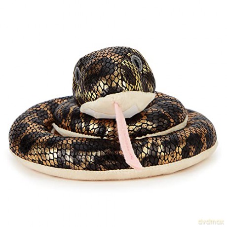 Zappi Co 2 set Childrens Stuffed Soft Cuddly Plush Snake Toy-Part of Safari Animals Collection, Perfect for Kids (50cm) (1 x Anaconda + 1 x Python Snakes)
