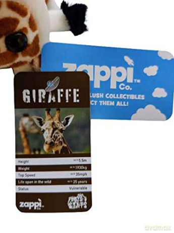 Zappi Co Childrens Soft Cuddly Plush Toy Animal - Perfect Perfect Soft Snuggly Playtime Companions for Children (12-15cm /5-6") (Giraffe)