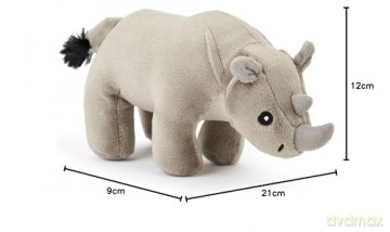 Zappi Co Childrens Soft Cuddly Plush Toy Animal - Perfect Perfect Soft Snuggly Playtime Companions for Children (12-15cm /5-6") (Rhino)