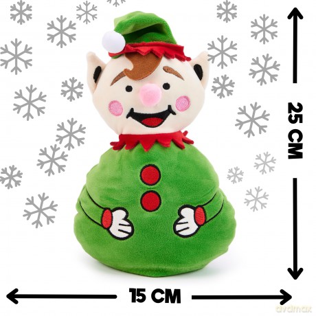 Zappi Co Elf Plush Toy - Soft and Cuddly Christmas Elf Shelf Buddy Decoration (25cm height), Perfect for Festive Decor, and Stocking Fillers