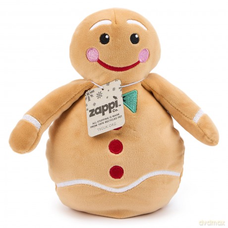 Zappi Co Gingerbread Man Plush Toy - Soft and Cuddly Christmas Gingerbread Man Decoration (25cm height), Perfect for Festive Decor, and Stocking Fillers