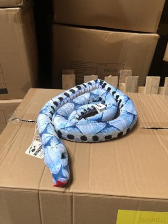 Zappi Co Kids Stuffed Realistic Lifelike Plush Snake Toy - Part of Safari Animals Collection, Perfect for Kids (180 cm Length)(Blue Beauty Snake)