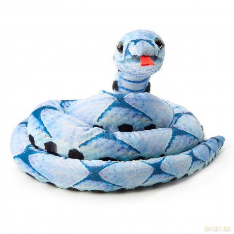 Zappi Co Kids Stuffed Realistic Lifelike Plush Snake Toy - Part of Safari Animals Collection, Perfect for Kids (180 cm Length)(Blue Beauty Snake)