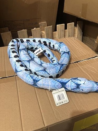 Zappi Co Kids Stuffed Realistic Lifelike Plush Snake Toy - Part of Safari Animals Collection, Perfect for Kids (180 cm Length)(Blue Beauty Snake)