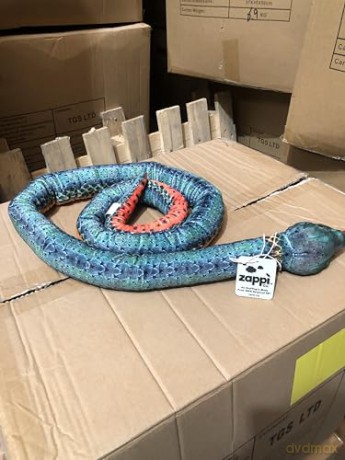 Zappi Co Kids Stuffed Soft Cuddly Plush Snake Toy - Part of Safari Animals Collection: Realistic and Lifelike, Perfect for Kids (180 cm Length)(Green Ring)