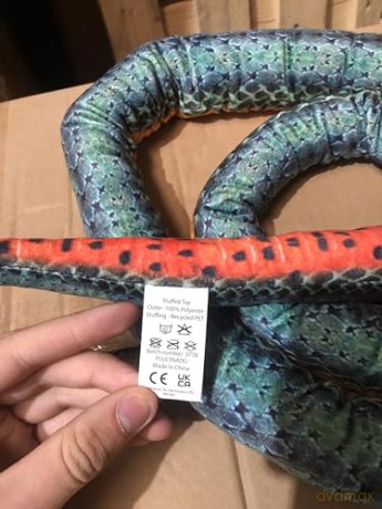 Zappi Co Kids Stuffed Soft Cuddly Plush Snake Toy - Part of Safari Animals Collection: Realistic and Lifelike, Perfect for Kids (180 cm Length)(Green Ring)