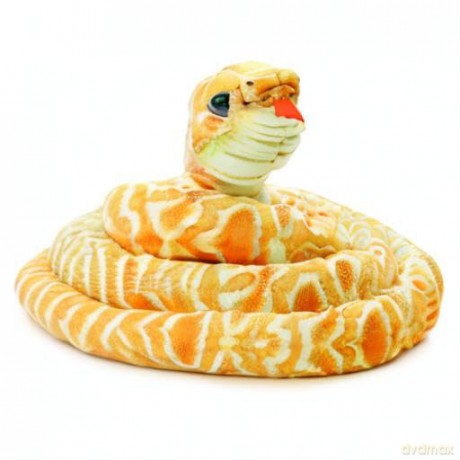Zappi Co Kids Stuffed Soft Cuddly Plush Snake Toy - Part of Safari Animals Collection: Realistic and Lifelike, Perfect for Kids (180 cm Length)(Yellow Corn Snake)
