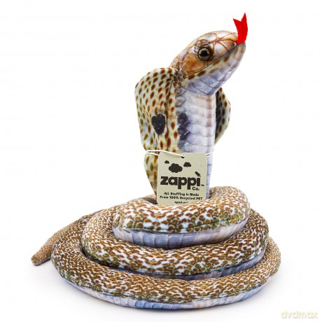 Zappi Co Kids Stuffed Soft Cuddly Plush Snake Toy - Part of Safari Animals Collection: Realistic and Lifelike, Perfect for Kids(Cobra)