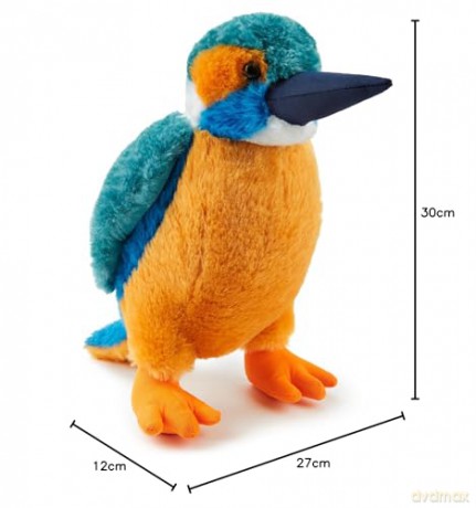 Zappi Co Kingfisher Plush Toy (27cm) - Vibrant, Soft, Eco-Friendly Toy, Perfect for Kids Nature Inspired Play, Made from Recycled Material