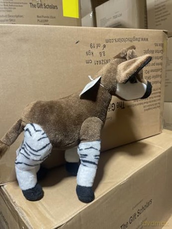 Zappi Co Okapi Plush Toy (35cm) - Unique, Cuddly Safari Toy, Eco-Friendly, Fascinating for Curious Kids, Made from Recycled Material