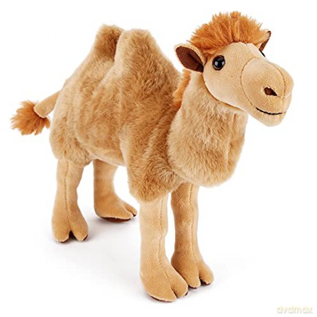 Zappi Co Plush Childrens Stuffed Soft Cuddly Plush Toy-Part of Safari Animals Collection, Perfect for Kids (26cm Height)(Bactrian Camel)
