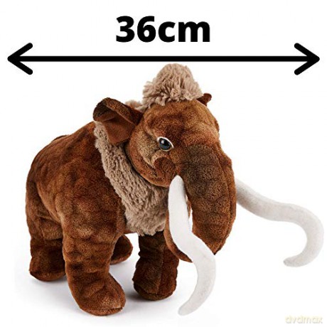 Zappi Co Plush Childrens Stuffed Soft Cuddly Plush Toy-Part of Safari Animals Collection, Perfect for Kids (30cm Depth)(Woolly Mammoth)