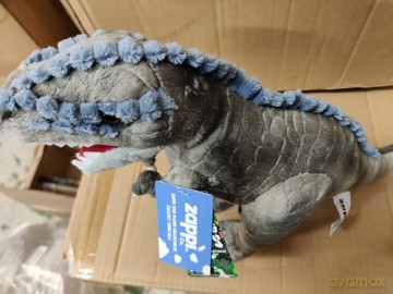 Zappi Co Plush Childrens Stuffed Soft Cuddly Plush Toy-Part of Safari Animals Collection, Perfect for Kids (31cm Depth)(T-Rex Dinosaur)