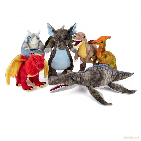 Zappi Co Plush Childrens Stuffed Soft Cuddly Plush Toy-Part of Safari Animals Collection, Perfect for Kids (33 cm Height)(Dragon)