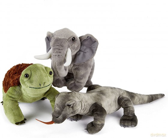 Zappi Co Plush Childrens Stuffed Soft Cuddly Plush Toy-Part of Safari Animals Collection, Perfect for Kids (36cm Depth)(Elephant)