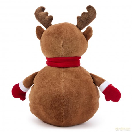 Zappi Co Reindeer Plush Toy - Soft and Cuddly Christmas Rudolph the Red-Nosed Decoration (25cm height), Perfect for Festive Decor, and Stocking Fillers