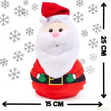 Zappi Co Santa Claus Plush Toy - Soft and Cuddly Father Christmas Decoration (25cm height), Perfect for Festive Decor, and Stocking Fillers