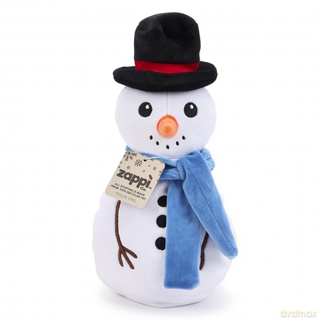 Zappi Co Snowman Plush Toy - Soft and Cuddly Christmas Snowman Frosty Decoration (25cm height), Perfect for Festive Decor, and Stocking Fillers