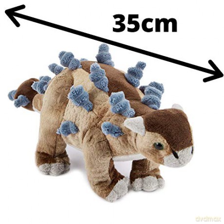 Zappi Co Ultra Soft Ankylosaurus Dinosaur Plush Toy (32cm Depth) - Safari Collection, Perfect for Kids, Realistic Lifelike