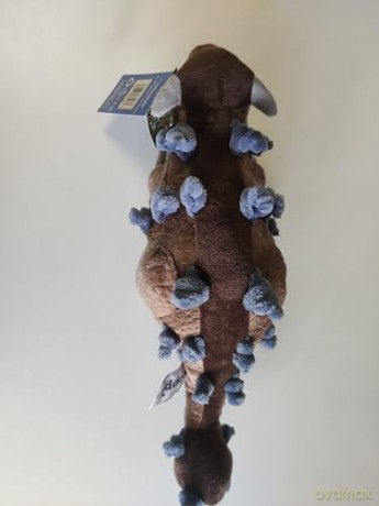 Zappi Co Ultra Soft Ankylosaurus Dinosaur Plush Toy (32cm Depth) - Safari Collection, Perfect for Kids, Realistic Lifelike