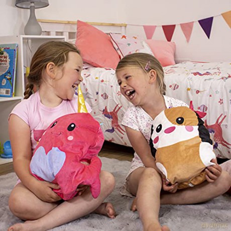 Zipstas Snuggle Pals 2-in-1 Girls Sleepover Bag Reversible Backpack Cuddly Puppy Dog Soft Toy and Full Sized Bag