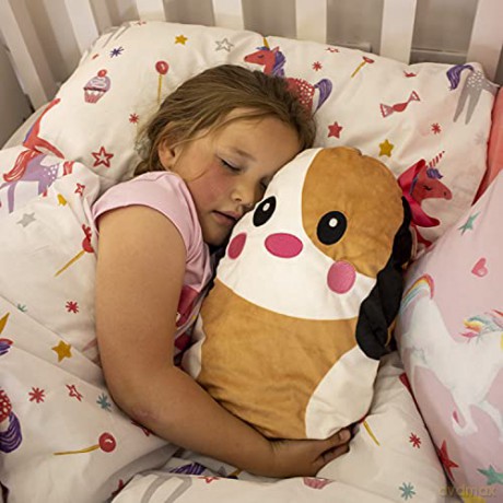 Zipstas Snuggle Pals 2-in-1 Girls Sleepover Bag Reversible Backpack Cuddly Puppy Dog Soft Toy and Full Sized Bag