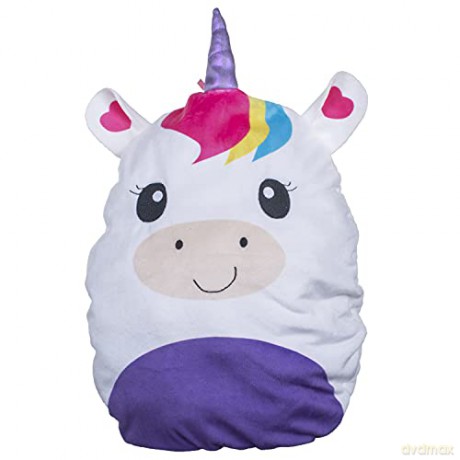 Zipstas Snuggle Pals 2-in-1 Girls Sleepover Bag Reversible Backpack Cuddly Unicorn Soft Toy and Full Sized Bag