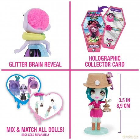 Zombaes Forever, Wild Vibes Zombie Surprise Collectible Figure, Doll and Coffin Accessories Toy (Models May Vary) 9cm Toys for Girls