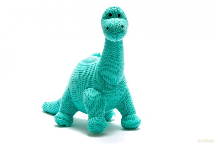 best years original by design Knitted Ice Blue Diplodocus Dinosaur Soft Toy