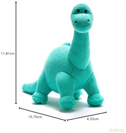 best years original by design Knitted Ice Blue Diplodocus Dinosaur Soft Toy