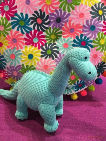 best years original by design Knitted Ice Blue Diplodocus Dinosaur Soft Toy
