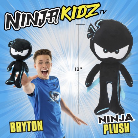 blip toys 61177 12 Inch Bryton Plush with Removable Weapons Official Ninja Kidz TV Merchandise