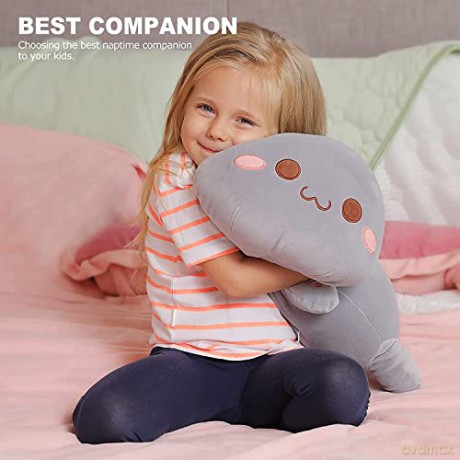 shownicer Plushie Cute Cat Plush Pillow Stuffed Animal Plush Toys Kawaii Plush Cat Pillow Kitten Soft Toy Cuddly Toy Hugging Pillow Gift for Kids Girls 12+ Years (Grey A, 50cm)