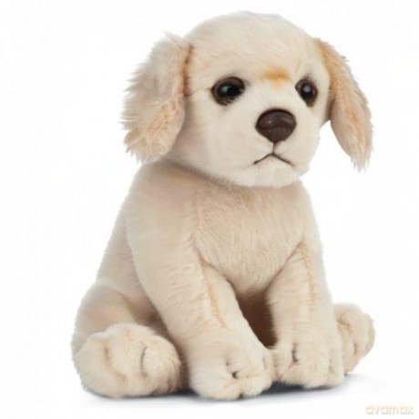 Living Nature Golden Retriever Puppy, Realistic Soft Cuddly Dog Toy, Naturli Eco-Friendly Plush, 15cm