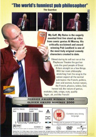 Al Murray The Pub Landlord Live - My Gaff My Rules [DVD]