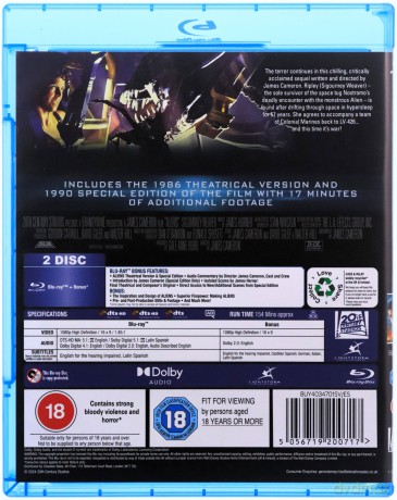 Aliens (Obcy 2 - decydujące starcie) [Blu-Ray]