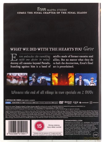 Attack On Titan - The Final Season - The Final Chapters (Atak Tytanów) [2DVD]