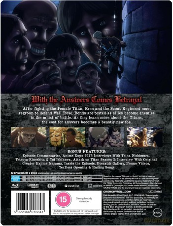 Attack On Titan Season 2 (Atak Tytanów) (Limited) (steelbook) [2xBlu-Ray]