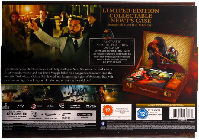 Fantastic Beasts 3: The Secrets Of Dumbledore (Fantastyczne zwierzęta: Tajemnice Dumbledore'a) Newt Case Limited Edition (steelbook) [Blu-Ray 4K]+[Blu-ray]