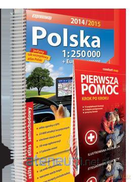 Atlas samochodowy 1:250 000 + pierwsza pomoc [KSIĄŻKA]